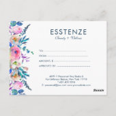 Kleurrijke Bloemen Grens Cadeaubon Briefkaart (Achterkant)