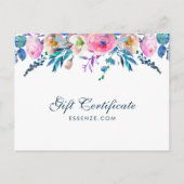 Kleurrijke Bloemen Grens Cadeaubon Briefkaart (Voorkant)