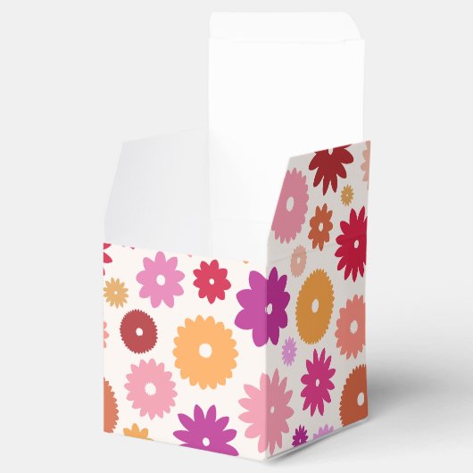 Kleurrijke Bloemen Groot Patroon Bedankdoosjes (Geopend)