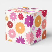 Kleurrijke Bloemen Groot Patroon Bedankdoosjes (Achterkant)