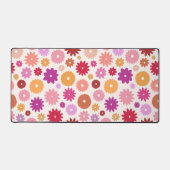 Kleurrijke Bloemen Groot Patroon Bureaumat (Voorkant)