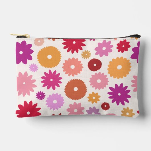 Kleurrijke Bloemen Groot Patroon Etui (Voorkant)