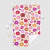 Kleurrijke Bloemen Groot Patroon Golfhanddoek (Insitu)