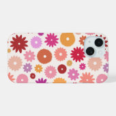 Kleurrijke Bloemen Groot Patroon iPhone 15 Case (Achterkant horizontaal)