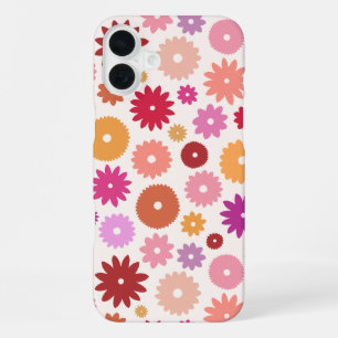 Kleurrijke Bloemen Groot Patroon iPhone 16 Plus Hoesje