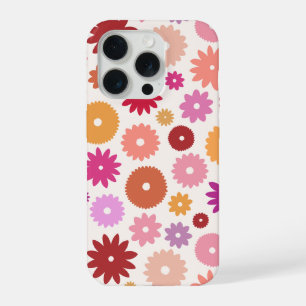 Kleurrijke Bloemen Groot Patroon iPhone 15 Pro Case