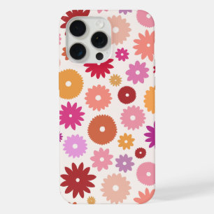 Kleurrijke Bloemen Groot Patroon iPhone 15 Pro Max Case