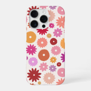Kleurrijke Bloemen Groot Patroon iPhone 16 Pro Hoesje