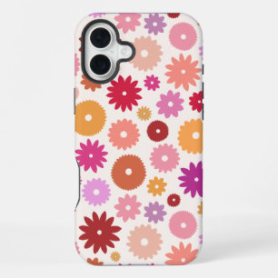 Kleurrijke Bloemen Groot Patroon iPhone 16 Plus Hoesje