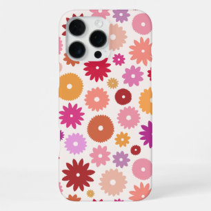 Kleurrijke Bloemen Groot Patroon iPhone 16 Pro Max Hoesje