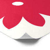 Kleurrijke Bloemen Groot Patroon Poster (Hoek)