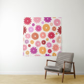 Kleurrijke Bloemen Groot Patroon Wandkleed (In Situ (horizontaal))