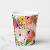 Kleurrijke bloemen Hallo Lente gepersonaliseerd Papieren Bekers (Rechts)