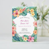 Kleurrijke bloemen Hawaii Verjaardag Kaart (Staand voorkant)