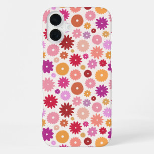 Kleurrijke Bloemen Herhalend Patroon iPhone 16 Plus Hoesje