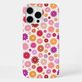 Kleurrijke Bloemen Herhalend Patroon iPhone 16 Pro Max Hoesje