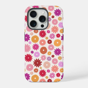 Kleurrijke Bloemen Herhalend Patroon iPhone 15 Pro Case