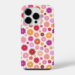 Kleurrijke Bloemen Herhalend Patroon iPhone 14 Plus Hoesje