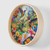 Kleurrijke Bloemen Humming Bird Natuur Dierenbos (Hoek)