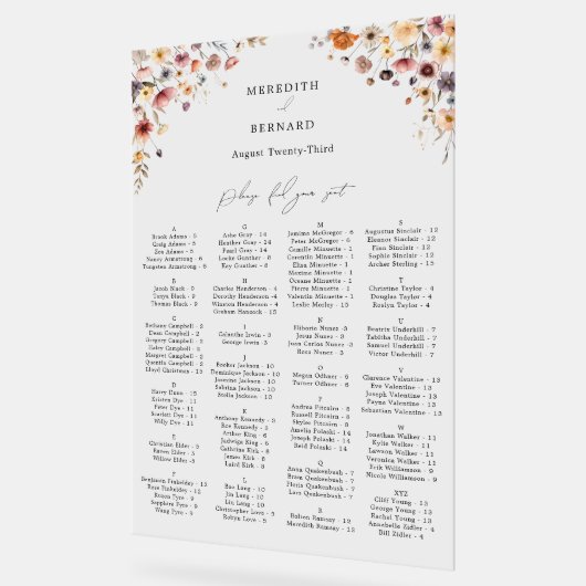 Kleurrijke Bloemen Huwelijk Acryl Zitting Grafiek Acryl Bord (Hoek)