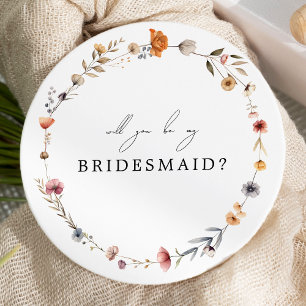 Kleurrijke Bloemen Huwelijk Bruidsmeisje Voorstel  Kaart