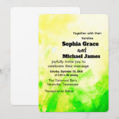 Kleurrijke Bloemen Huwelijksuitnodiging | Waterver Kaart (Voorkant / Achterkant)