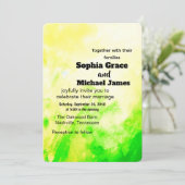 Kleurrijke Bloemen Huwelijksuitnodiging | Waterver Kaart (Staand voorkant)