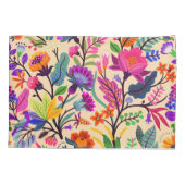 Kleurrijke Bloemen Illustratie Bloemen Print Patro Kussensloop (Achterkant)