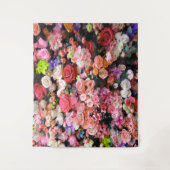 Kleurrijke bloemen in bloei Bloemboeket Wandkleed (Voorkant)