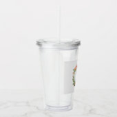 Kleurrijke bloemen in cirkel acryl drinkbeker (Rechts)