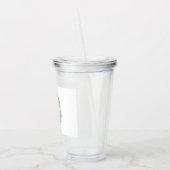 Kleurrijke bloemen in cirkel acryl drinkbeker (Links)