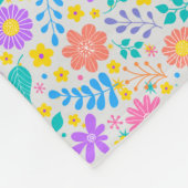 Kleurrijke bloemen in sprankelende sterren patroon fleece deken (Hoek)