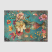 KLEURRIJKE BLOEMEN IN VAAS DECOUPAGE TISSUEPAPIER (Voorkant)