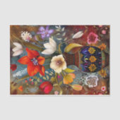 KLEURRIJKE BLOEMEN IN VAAS DECOUPAGE TISSUEPAPIER (Voorkant)