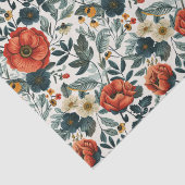 Kleurrijke bloemen in vintage stijl  tissuepapier (Detail)