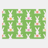 Kleurrijke bloemen in witte konijnen inpakpapier vel (Voorkant 3)