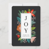 Kleurrijke bloemen inlijsting | Vreugde | Feestdag Feestdagenkaart (Voorkant)