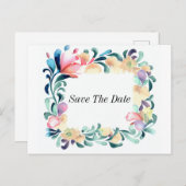 Kleurrijke Bloemen Invitation Briefkaart (Voorkant / Achterkant)