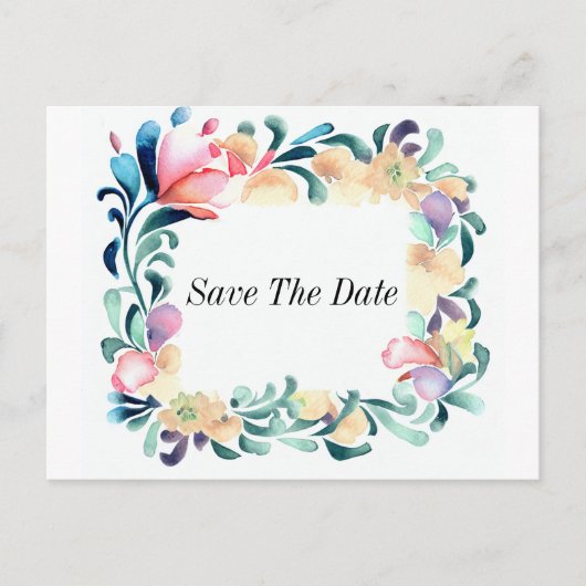 Kleurrijke Bloemen Invitation Briefkaart (Voorkant)