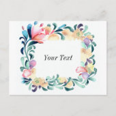 Kleurrijke Bloemen Invitation Briefkaart (Voorkant)