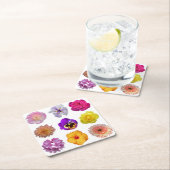 Kleurrijke bloemen kartonnen onderzetters (Insitu)