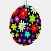 Kleurrijke Bloemen Keramisch Ornament (Rechts)