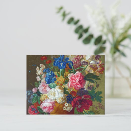 Kleurrijke  bloemen Kunstschilders Briefkaart (Staand voorkant)
