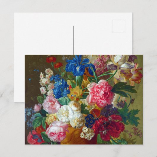 Kleurrijke  bloemen Kunstschilders Briefkaart (Voorkant / Achterkant)