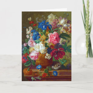 Kleurrijke  bloemen Kunstschilders Kaart