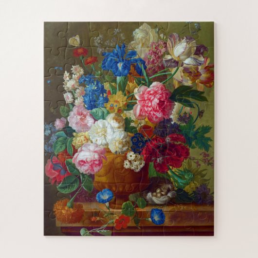 Kleurrijke  bloemen Kunstschilders Legpuzzel (Verticaal)