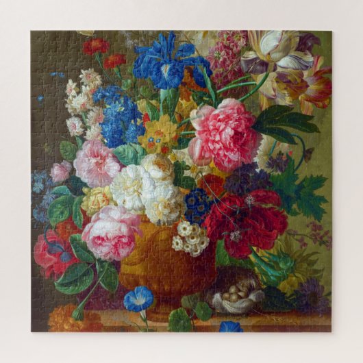 Kleurrijke  bloemen Kunstschilders Legpuzzel (Verticaal)