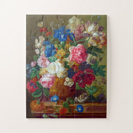 Kleurrijke  bloemen Kunstschilders Legpuzzel (Verticaal)