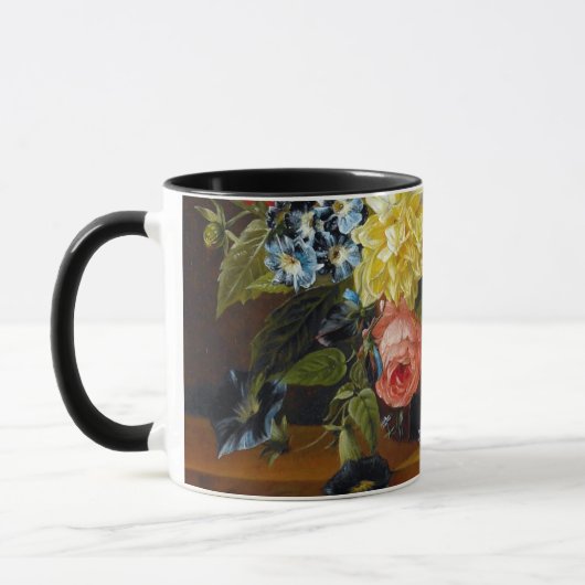 Kleurrijke bloemen Kunstschilders Mok (Links)