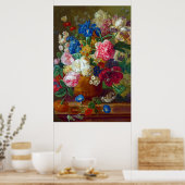 Kleurrijke bloemen Kunstschilders Poster (Keuken)